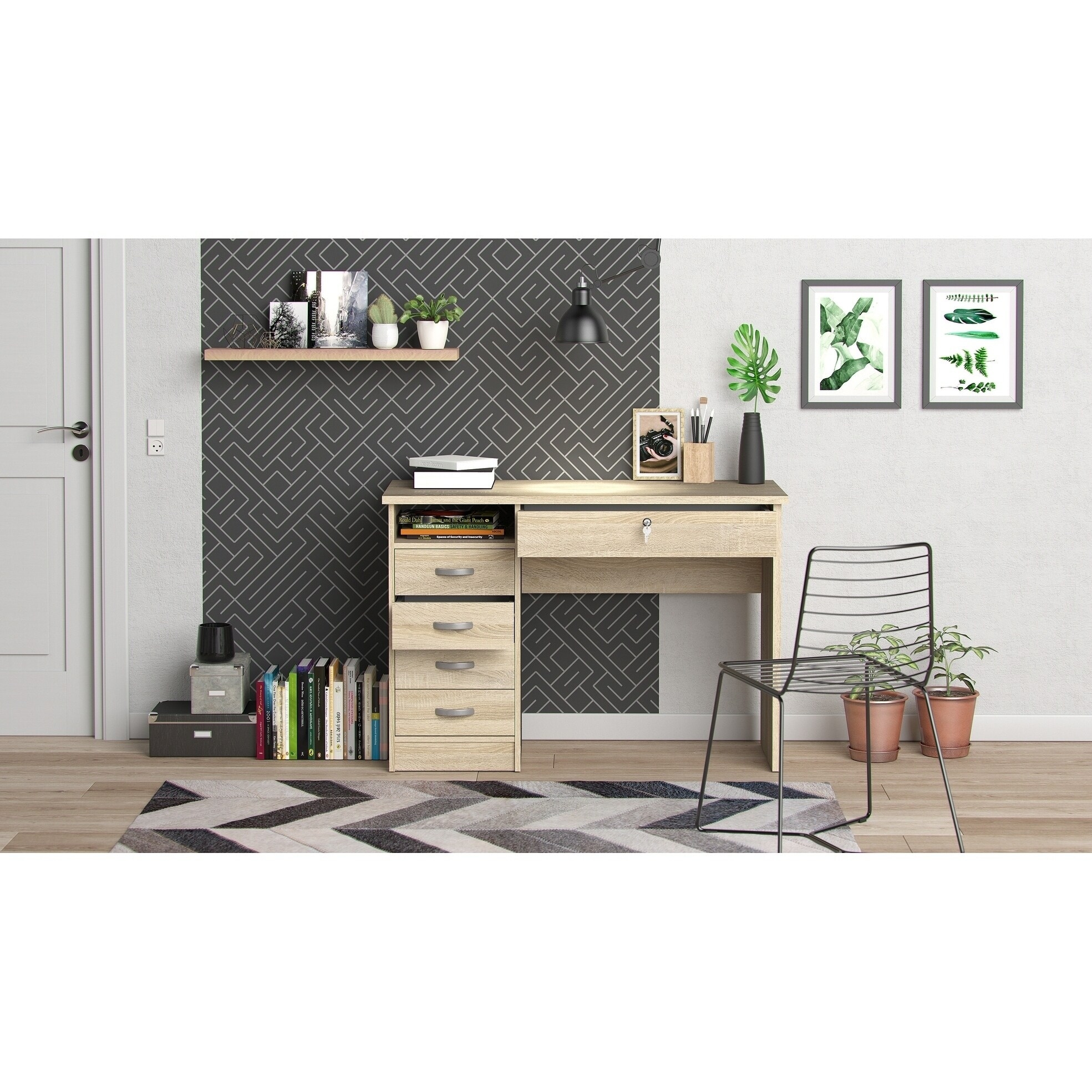 Porch & den florica computer deals desk