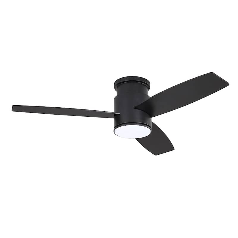 MLiAN 44" LED Flush Mounted Ceiling Fan with Remote ，3 Reversible Plywood Blades - 44