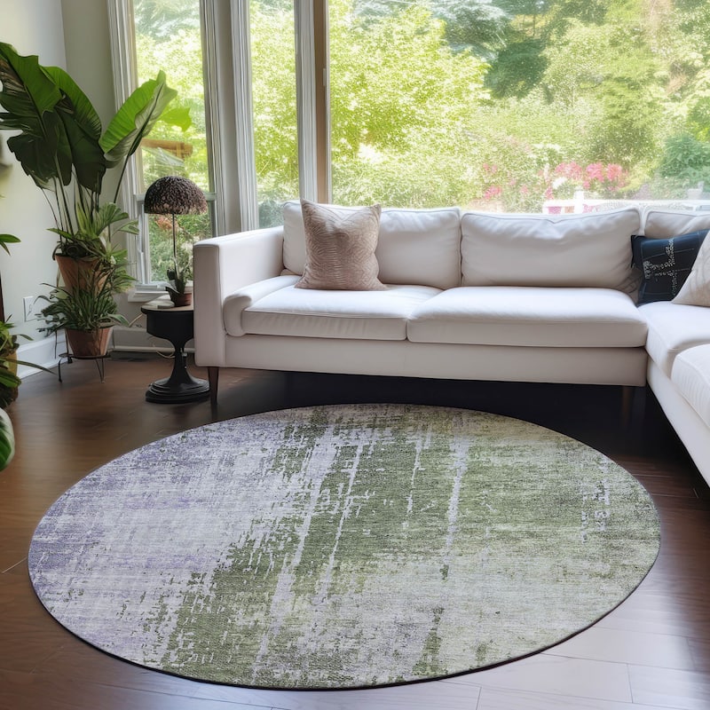 Machine Washable Indoor/ Outdoor Chantille Modern Ombre Rug