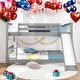 preview thumbnail 1 of 24, Modern Full Over Full Bunk Bed With Convertible Slide And Ladder for Bedroom Grey