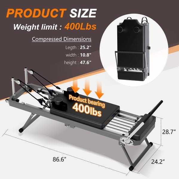 Extra Large Black Pilates Reformer