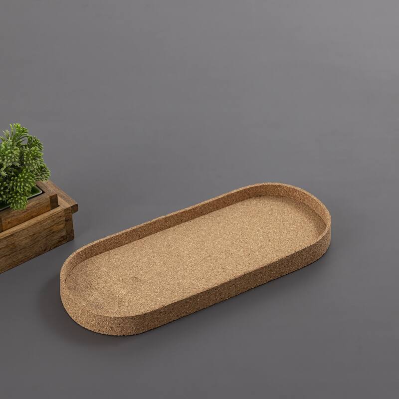 Oval Cork Tray Small