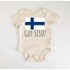 preview thumbnail 1 of 4, Finland Finnish - Baby Boy Girl Clothes Infant Bodysuit Funny Cute Newborn Blue - 0-3M