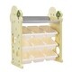 preview thumbnail 14 of 26, Multi-Functional Kids Toy Storage Organizer Furniture Set with Bins and Bookshelf - 72.8”L x 17.3”W x 43.3”H