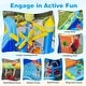 preview thumbnail 6 of 8, Costway Inflatable Water Slide Park with Slide, Jumping Area, Splash - w/ 680W Blower