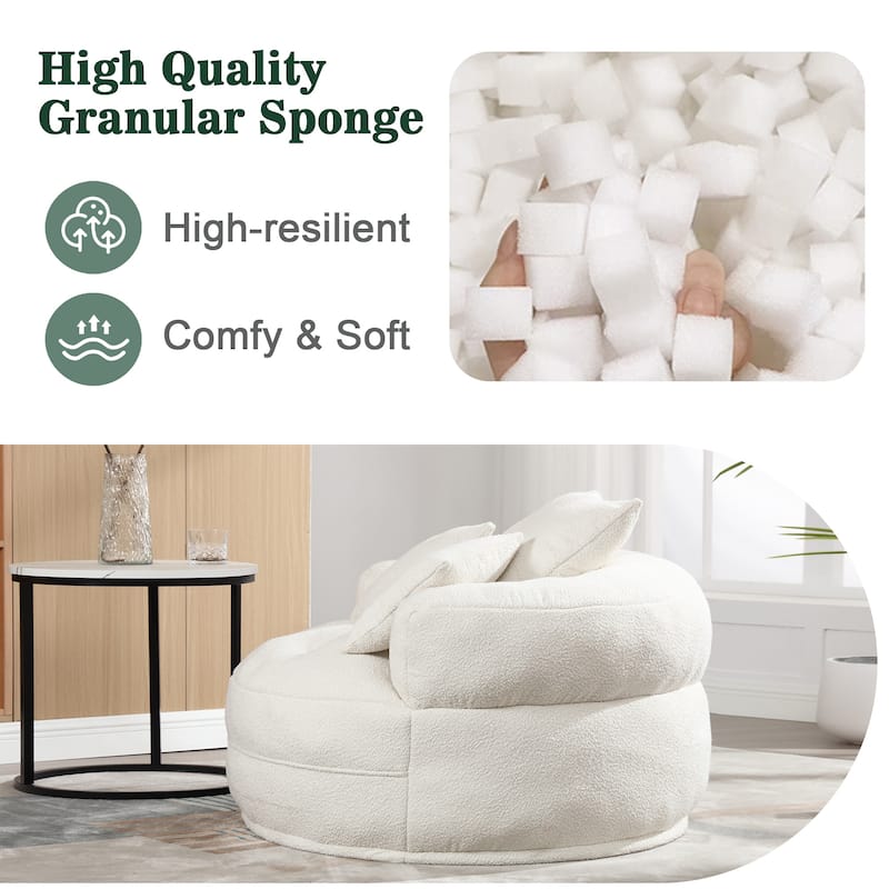 Indoor circular wide sofa and lazy sofa chair