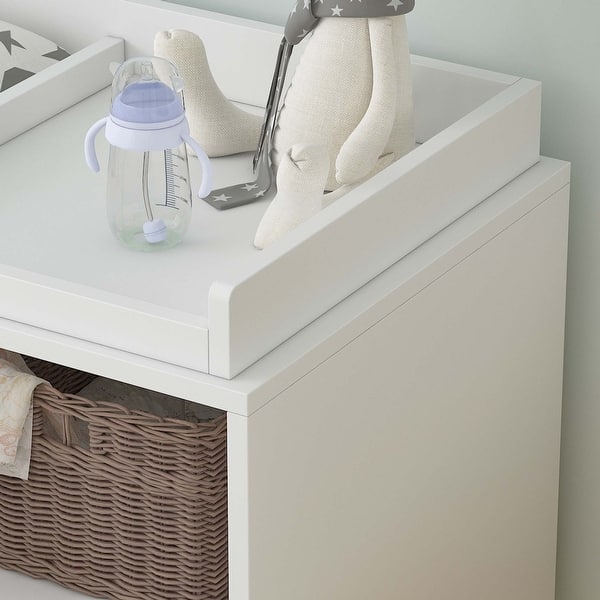 Timechee 47.2"W 5 Drawers Wooden Changing Table Dresser