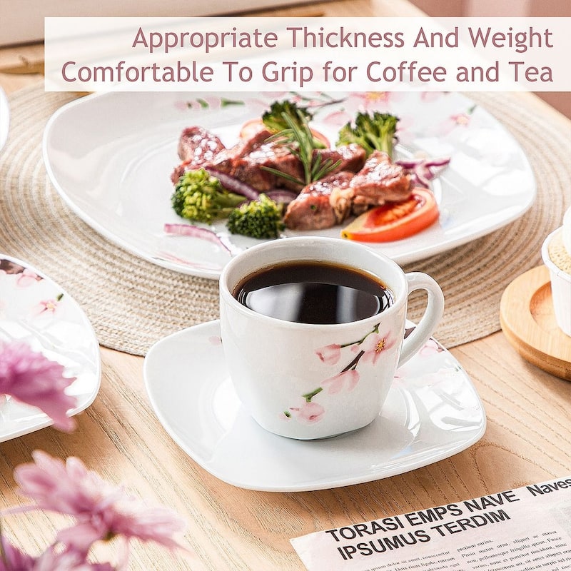 VEWEET Annie Flower Dinnerware Set (Service for 6)