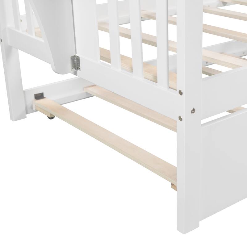 Multi-Functional Daybed with Trundle and Storage Side Tables for Bedroom or Living Room