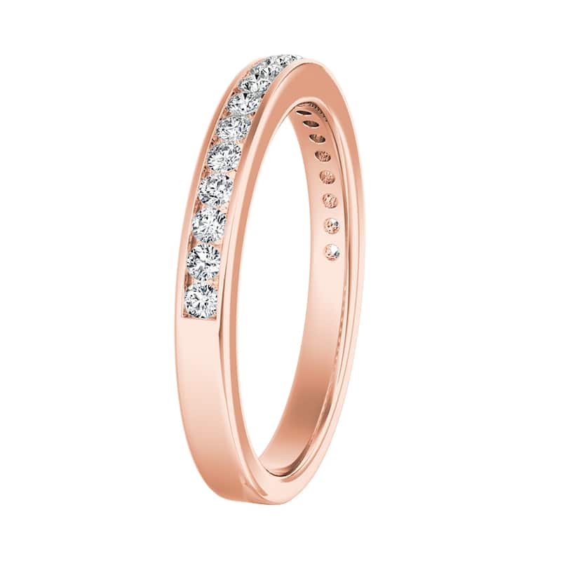 Auriya 14k Gold Classic Moissanite Wedding Band 1/4ctw