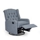 preview thumbnail 29 of 44, Mohaven Contemporary Tufted Wingback Swivel Recliner by Christopher Knight Home