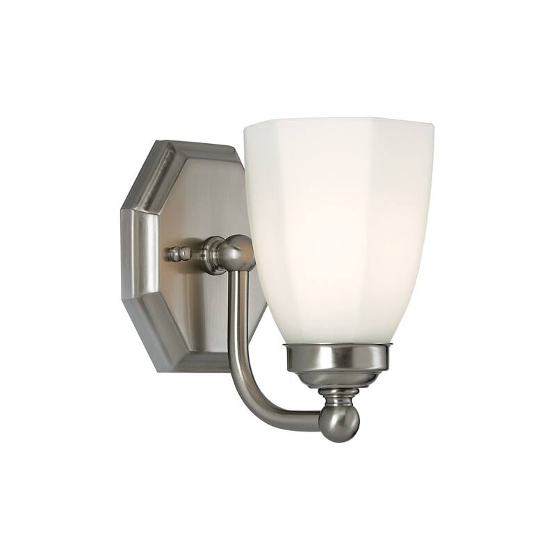 Trevi Vanity Sconce with Hexagonal Opal Glass