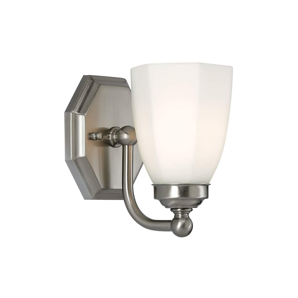 Trevi Vanity Sconce with Hexagonal Opal Glass