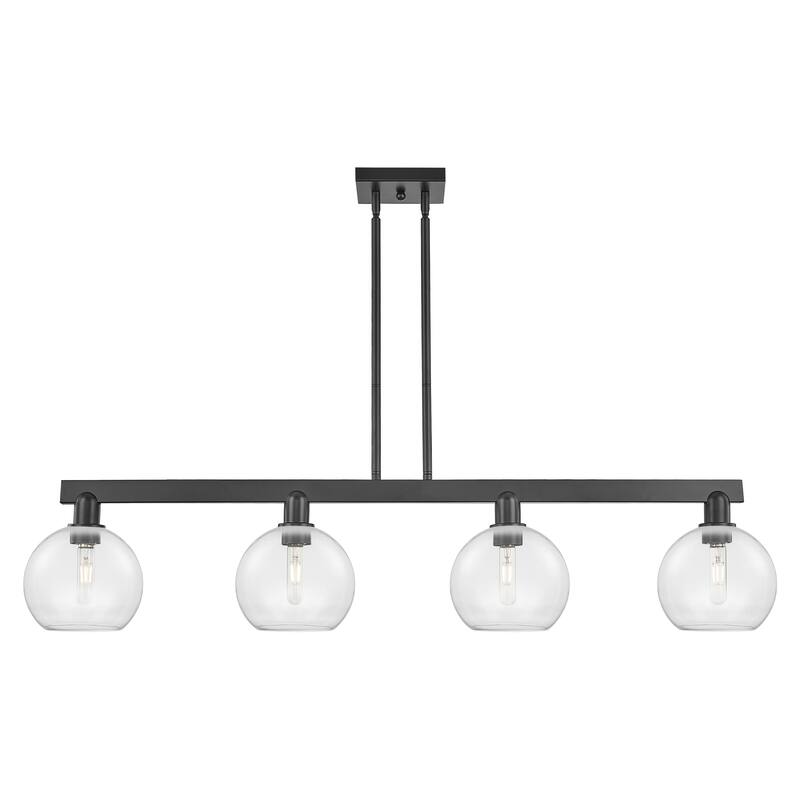 Innovations Lighting Endless Possibilities Arcadia - Athens - 4 Light 51" Stem Hung Island Light - Clear/Matte Black