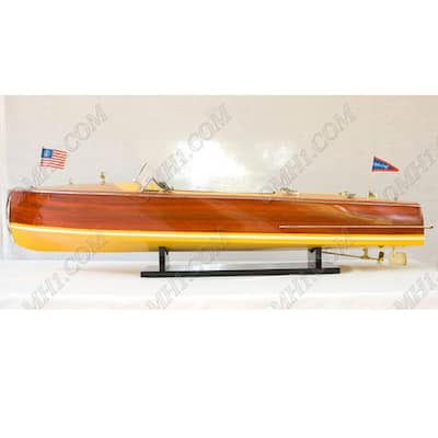 Chris Craft Riviera 1954 Painted Medium Speedboat Model