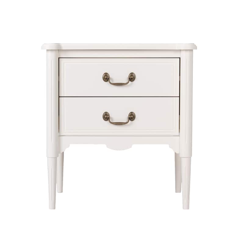 Design House Oxford 2-Drawer End Tables or Nighstands, 2-Pack - Antique White