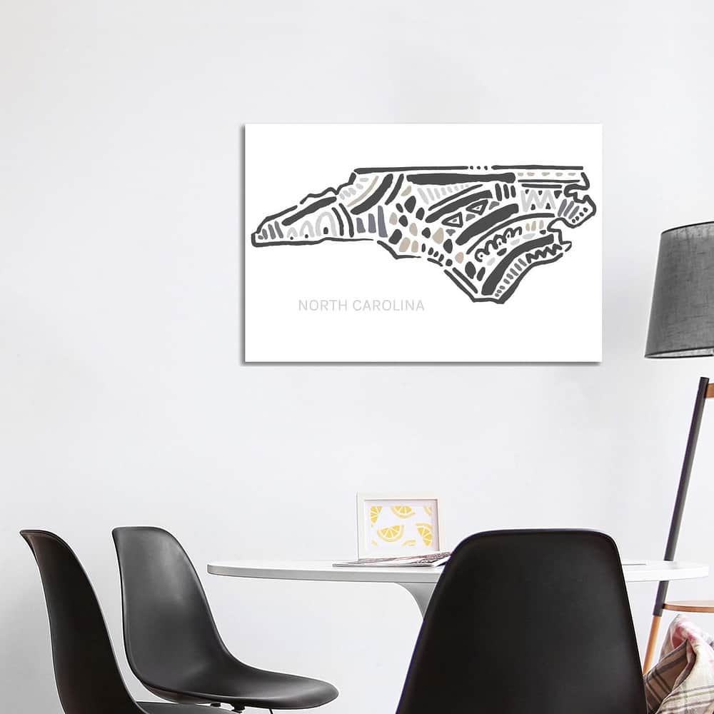iCanvas "North Carolina" by Statement Goods Canvas Print