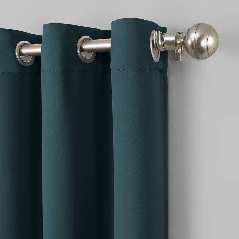 Sun Zero Saxon Energy Saving Blackout Grommet Curtain Panel, Single Panel