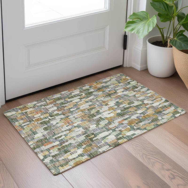 Machine Washable Indoor/ Outdoor Contemporary Drew Chantille Rug
