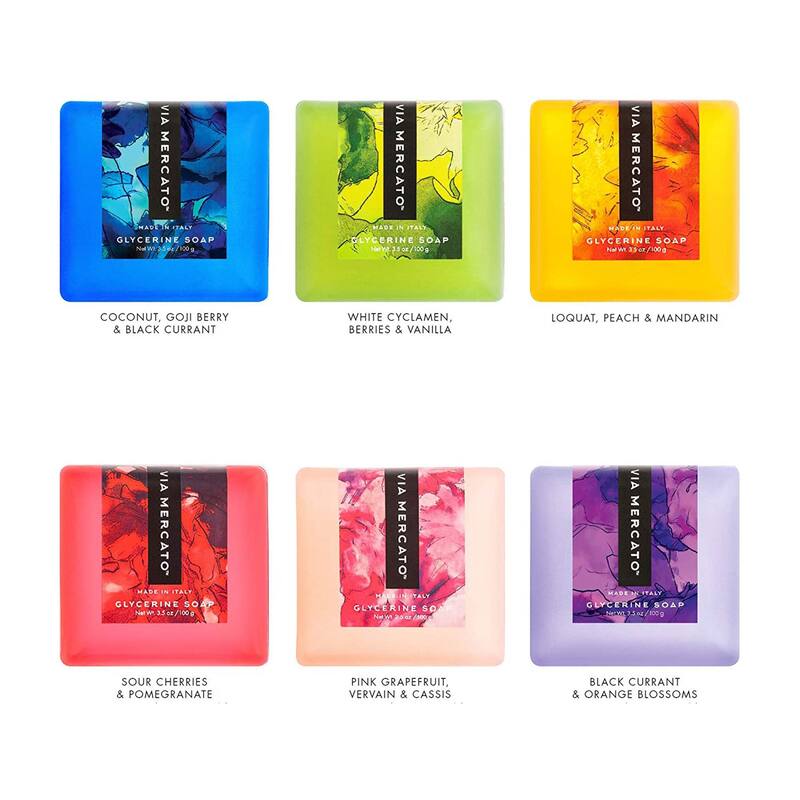 Via Mercato-Bella-100G Glycerin Soap-Vervain Pink Grapefruit & Cassis