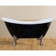 preview thumbnail 1 of 23, Daphne 59" & 69" Clawfoot Tub White or Black Acrylic Five Feet Colors