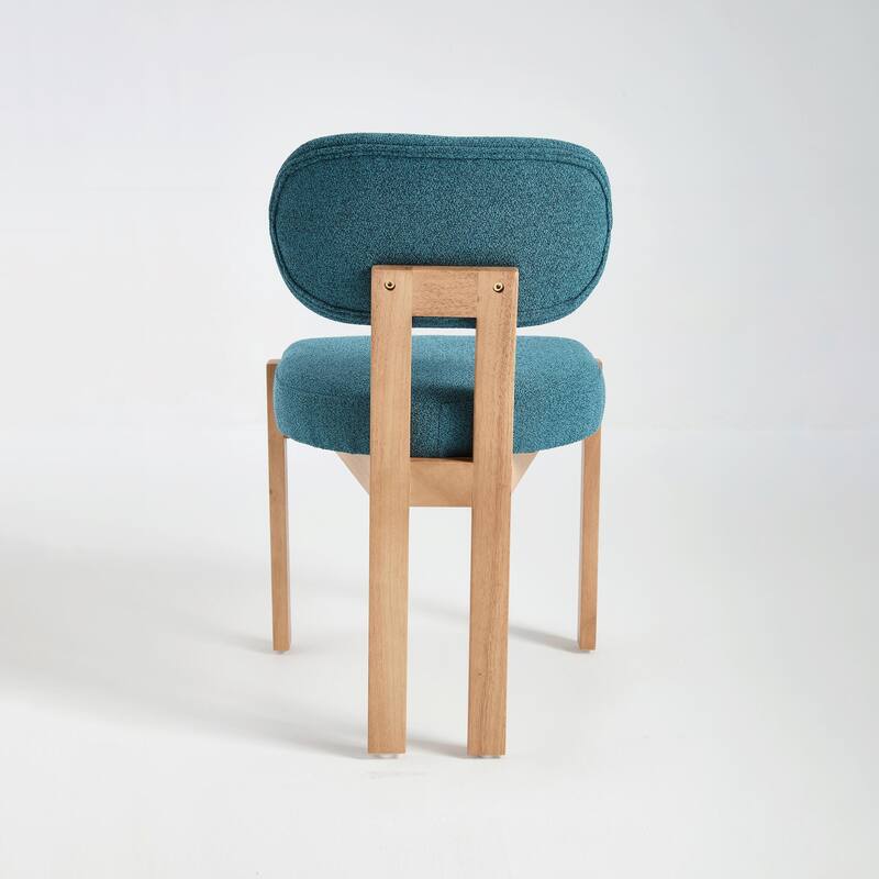 Wooden Dining Chairs Set of 2, Modern Fabric Upholstered Dining Room Chair