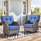 Option Brown Wicker & Grey Cushion