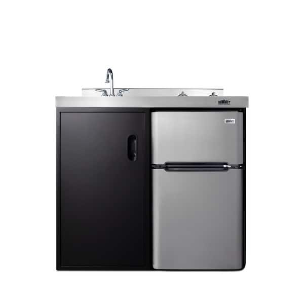 Summit 39 Inch Wide All-In-One Kitchenette with Electric Smooth Top ...