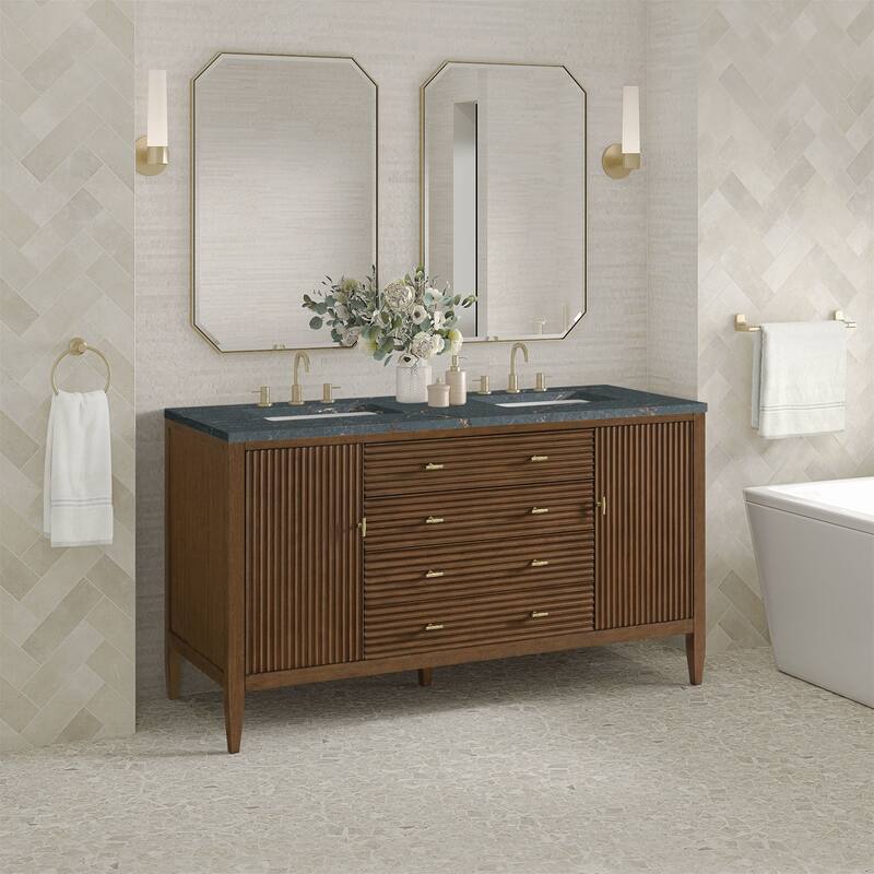 James Martin Vanities 485-V60D-FPBL Myrrin 60" Free Standing Double