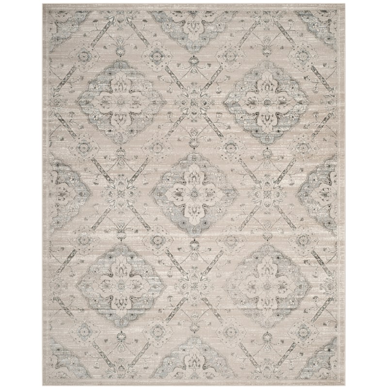 SAFAVIEH Carnegie Raghad Modern Distressed Oriental Rug - 9' x 12' - Taupe/Light Blue