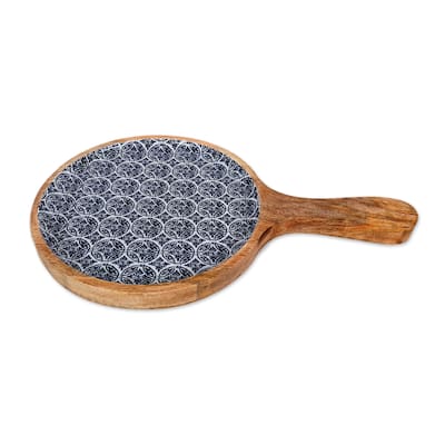 Novica Handmade Dine In Style Wood And Resin Platter