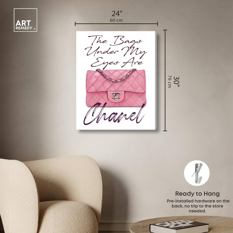 The Bag Under my Eyes Canvas by Art Remedy, Gallery Wrapped