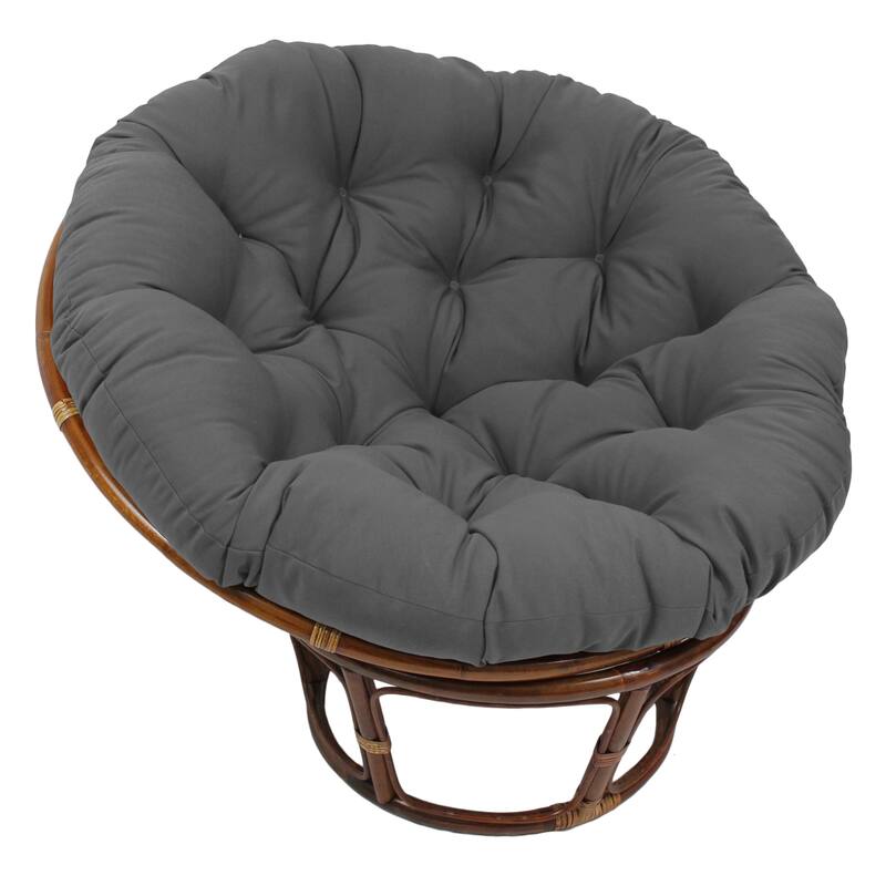 52-inch Solid Twill Papasan Cushion (Cushion Only) - Grey