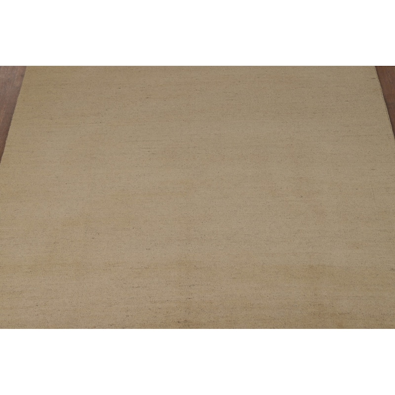 Solid Modern Gabbeh Oriental Area Rug Hand-Knotted Wool Carpet - 5'8"x 7'8"