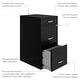 preview thumbnail 6 of 8, Space Solutions 18" Deep 3 Drawer Metal File Cabinet, Black