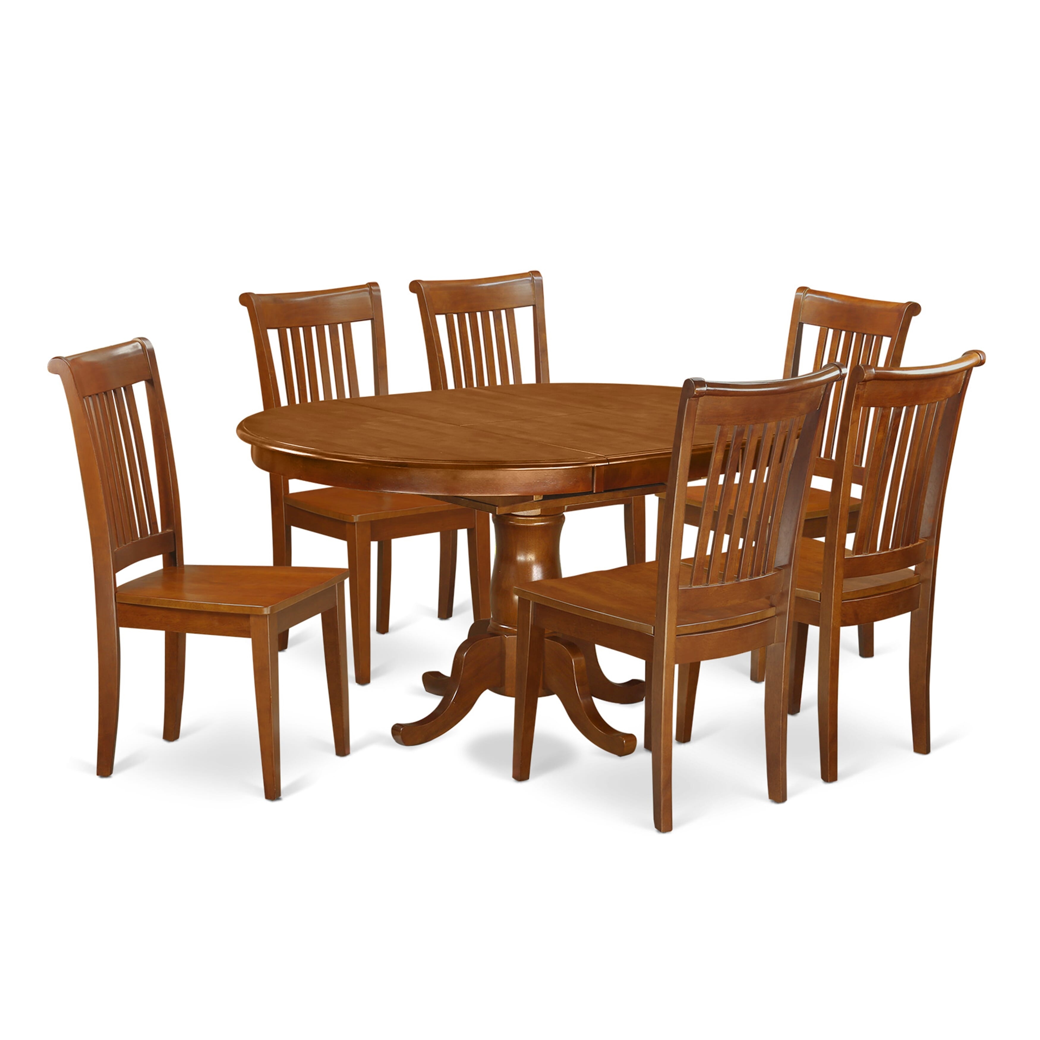 East West Furniture 7 Piece Modern Dining Table Set - Thumbnail 2