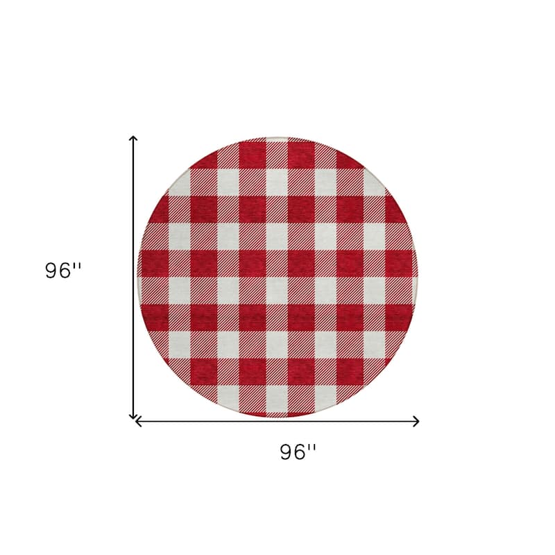 HomeRoots Plaid Transitional Rectangle Outdoor Rug