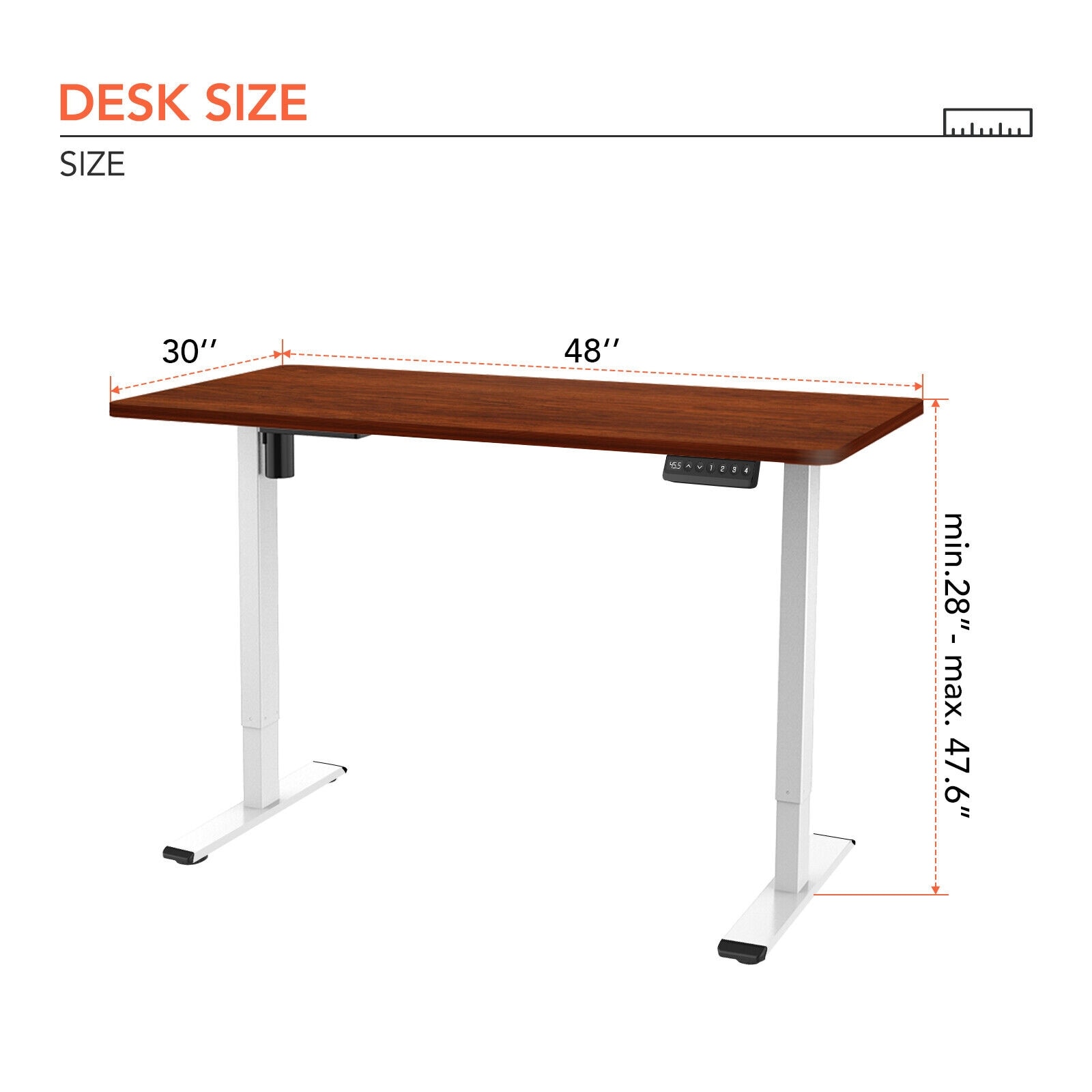 FLEXISPOT 48 x 30 Inches Electric Height Adjustable Standing Desk