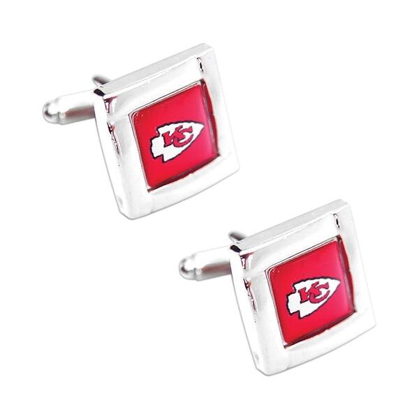 Shop Nfl Kansas City Chiefs Square Cufflinks With Square Shape Logo Design Gift Box Set Overstock 19406991