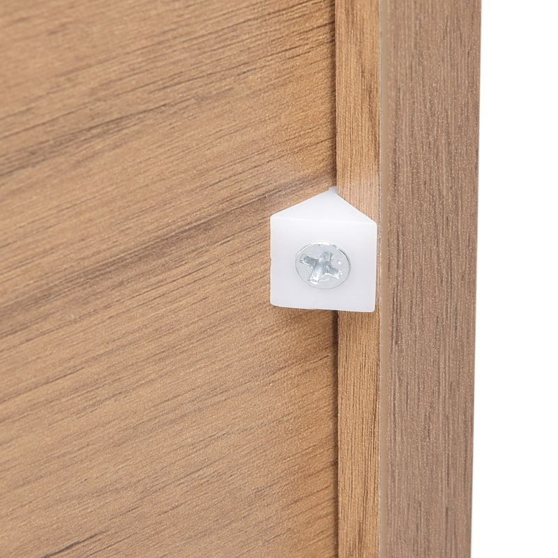 Anmytek Rattan Six Drawer Dresser Boho Storage Chest Wood Look Bedroom Living Room Accent