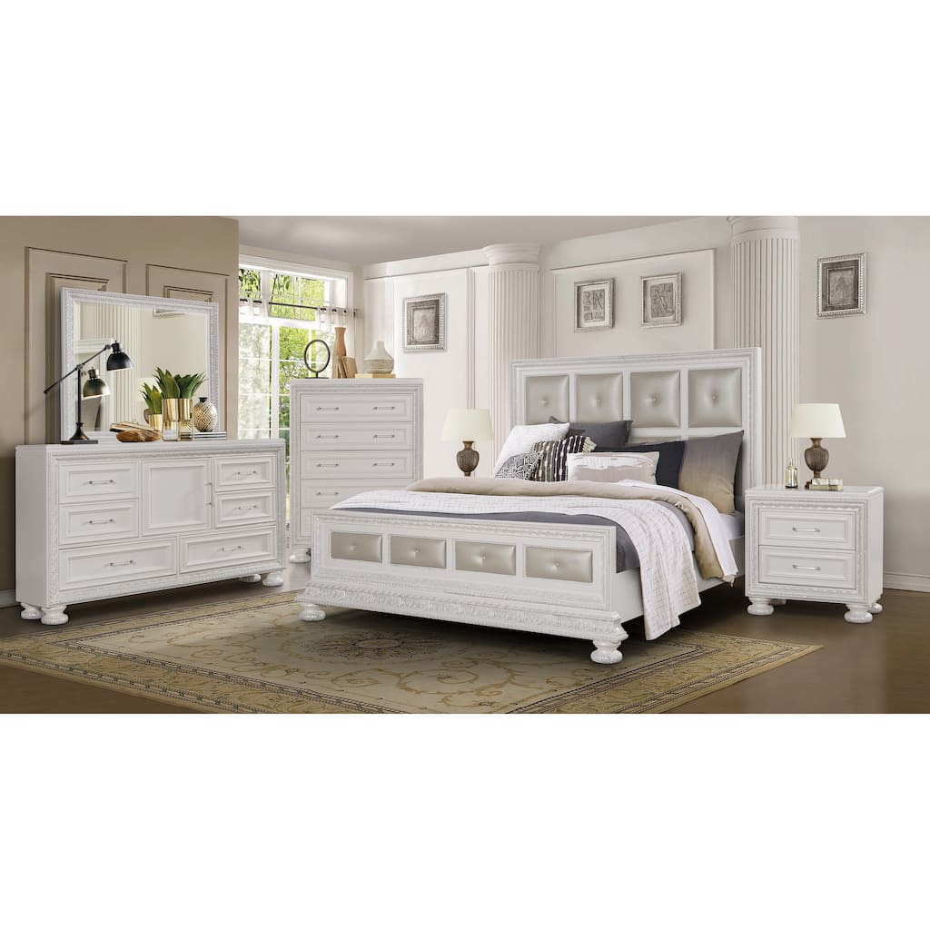 Penta White/Champagne Bedroom Set