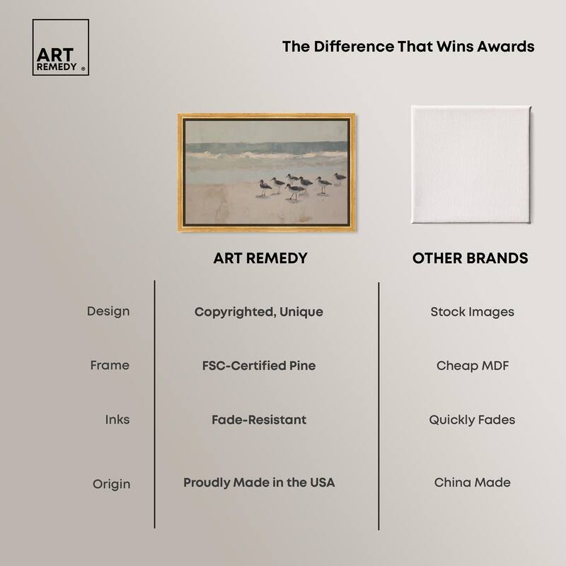 Seagulls at the Beach II Canvas by Art Remedy