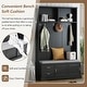 preview thumbnail 5 of 33, Elegant Hall Tree with Sliding Doors and Cushioned Bench for Entryway Storage