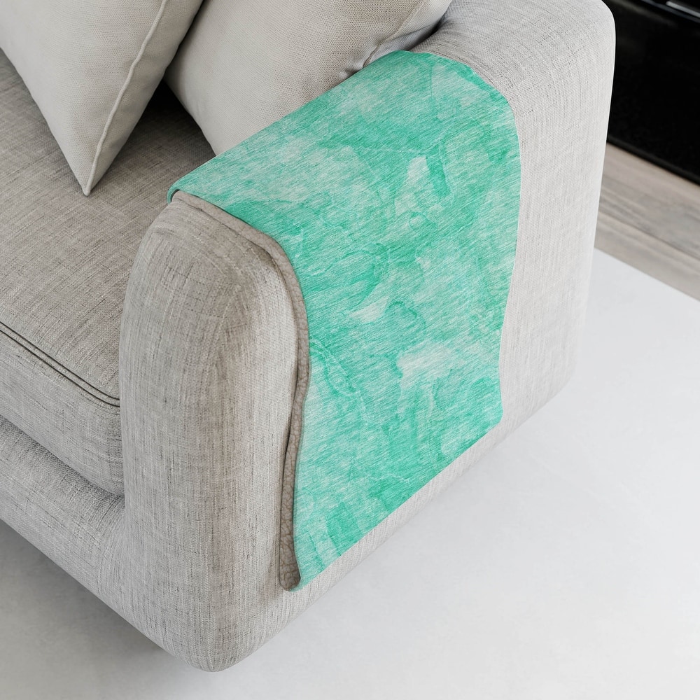 Premium Machine Washable Abstract Contemporary Sherpa Throw Blanket