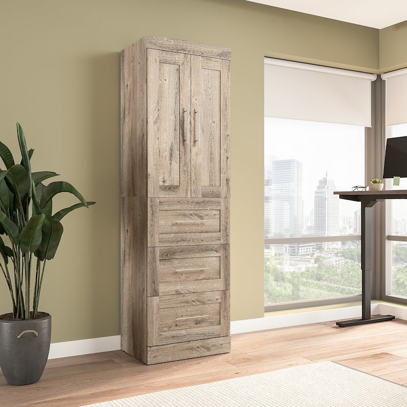 Pur 25W Wardrobe with Drawers by Bestar - Wardrobe with Drawers