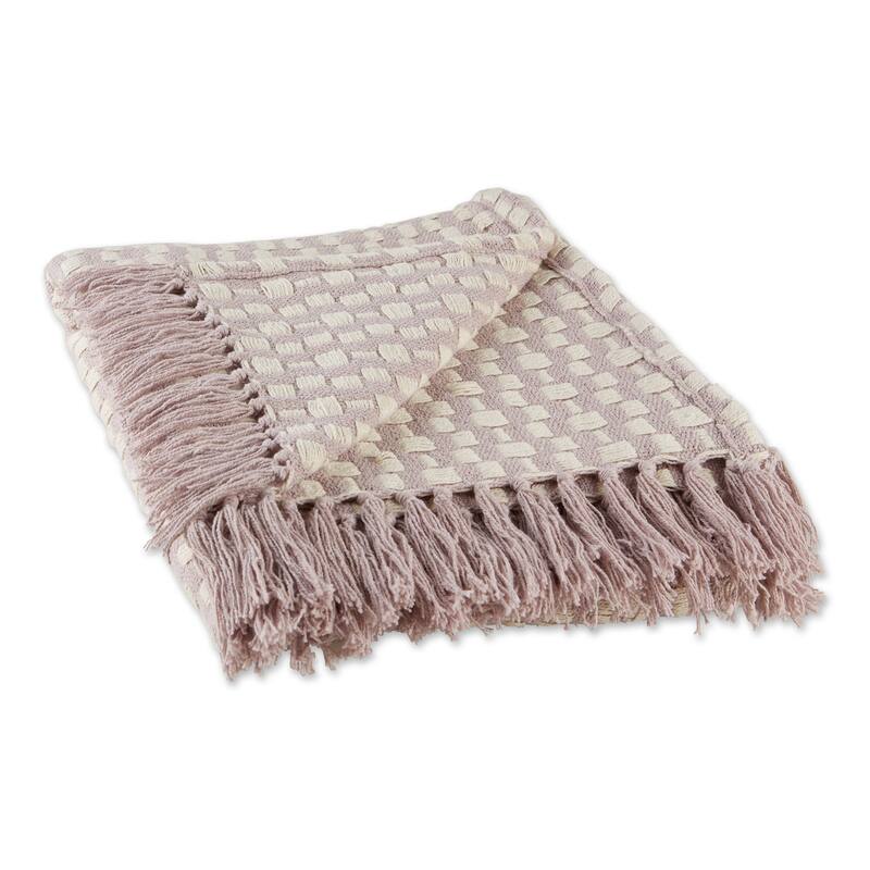 DII Stone Urban Check Throw - Dusty Lilac