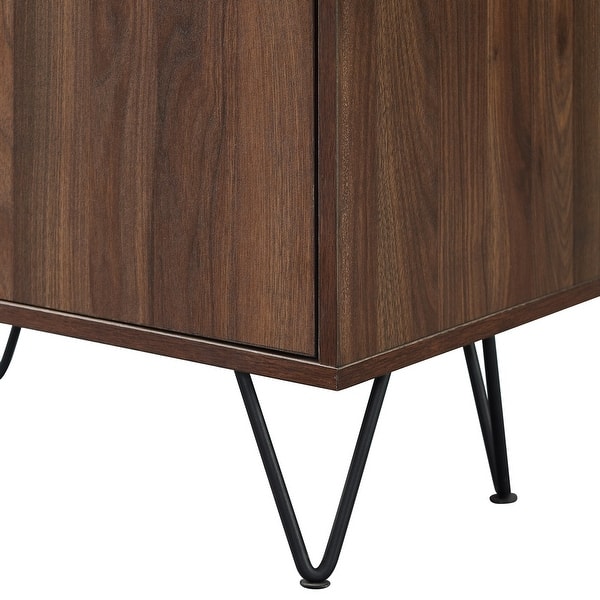 Shop Carson Carrington 68 Tall Modern Storage Cabinet On Sale Overstock 27991250 Dark Walnut