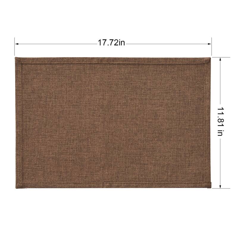 Linen Placemats Set of 4, Heat Resistant Dining Table Place Mats , Machine Washable