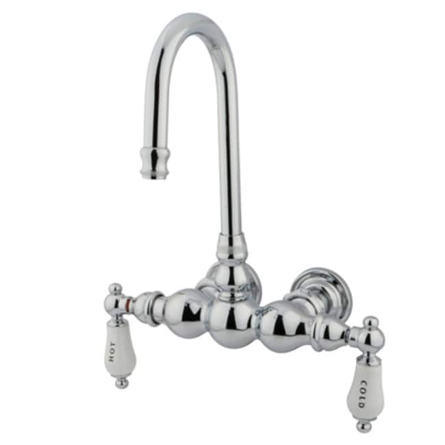 Kingston Brass Vintage Wall Mounted Clawfoot Tub Filler with Porcelain