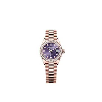 Rolex Pre-Owned EverRose Datejust President Women's Watch - Rose Gold and Diamonds - 28mm